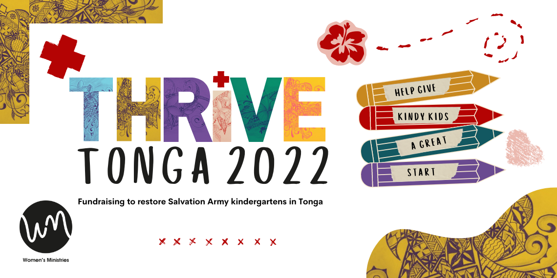 Thrive Tonga 2022 Fundraising for Salvation Army Kindergartens in Tonga